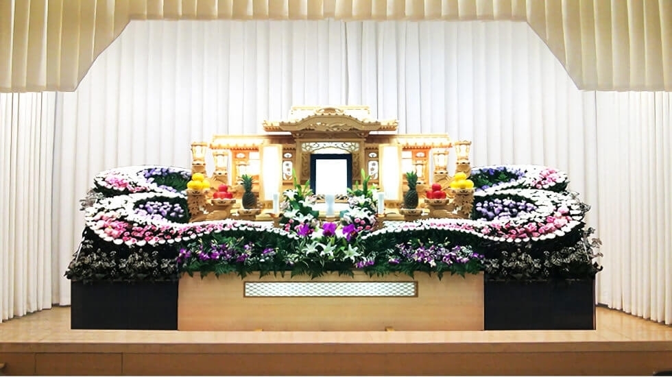 Z473 【希少/花輪】 直接引取限定 葬儀 祭壇 葬祭用品 計2m 法事 法要